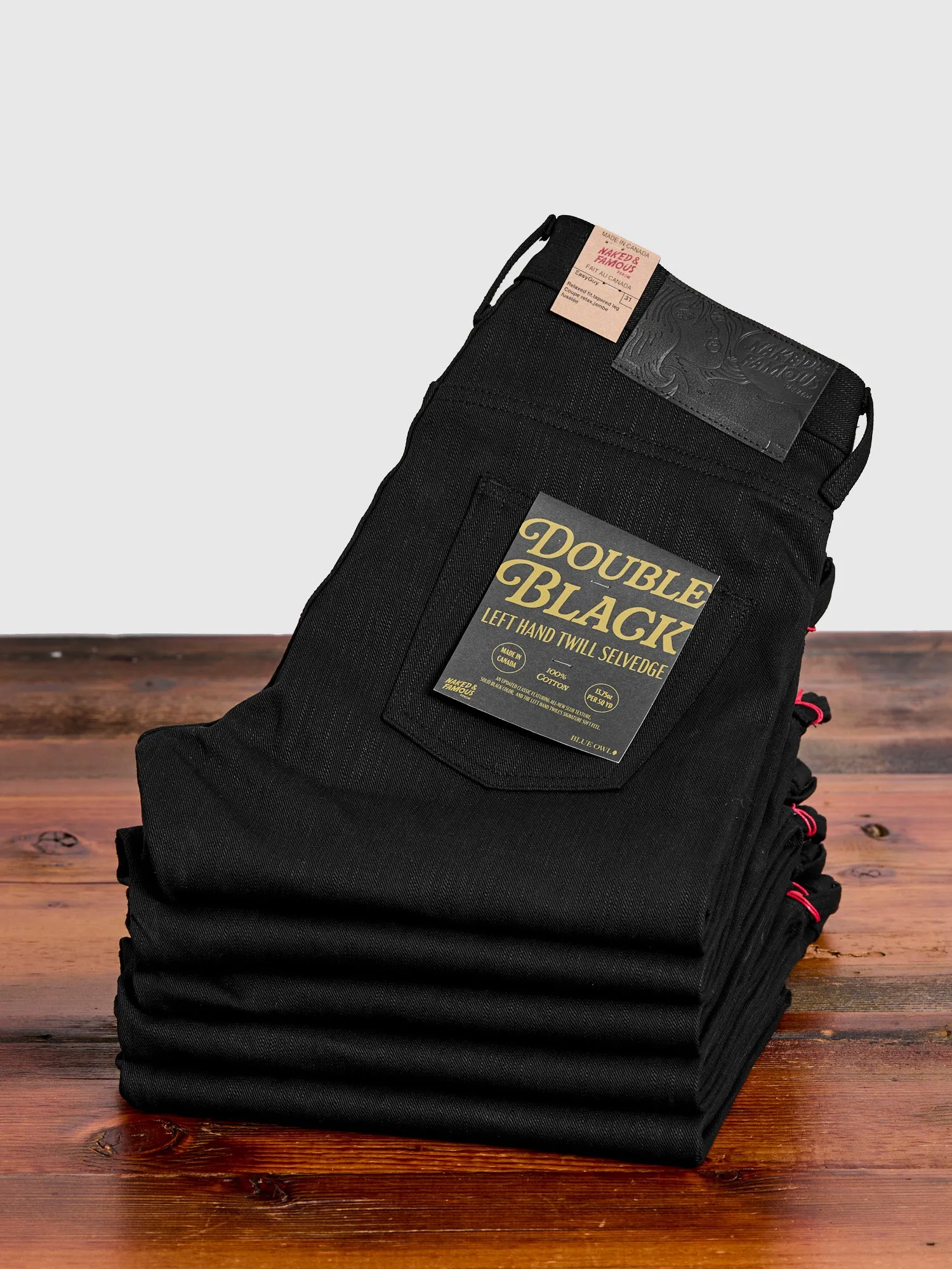 "Anniversary Left Hand Twill - Double Black Edition" 13.75oz Selvedge Denim - Easy Guy Fit