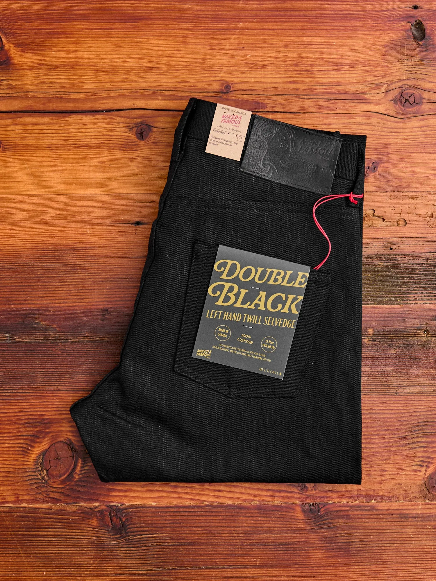 "Anniversary Left Hand Twill - Double Black Edition" 13.75oz Selvedge Denim - Easy Guy Fit