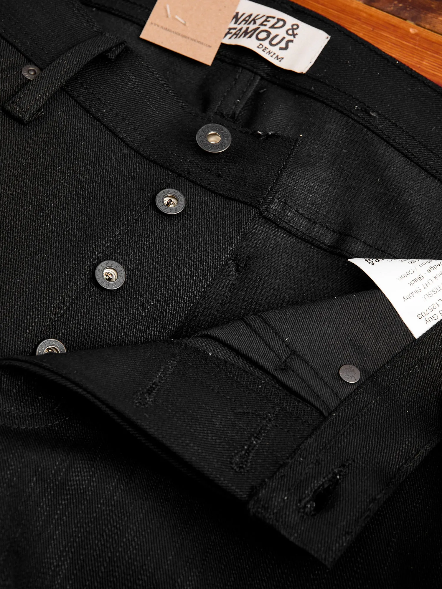 "Anniversary Left Hand Twill - Double Black Edition" 13.75oz Selvedge Denim - Weird Guy Fit