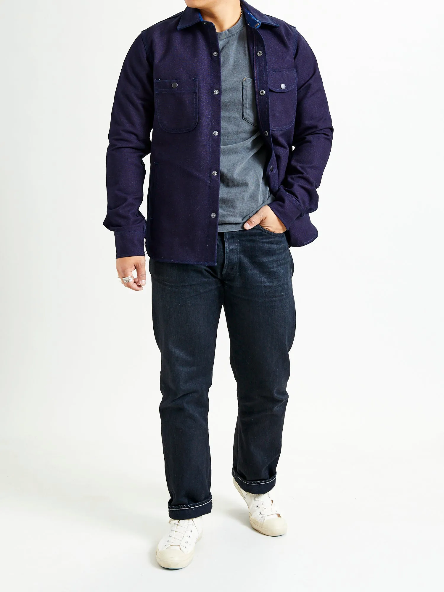 "Heavyweight ISC" Service Shirt in Indigo