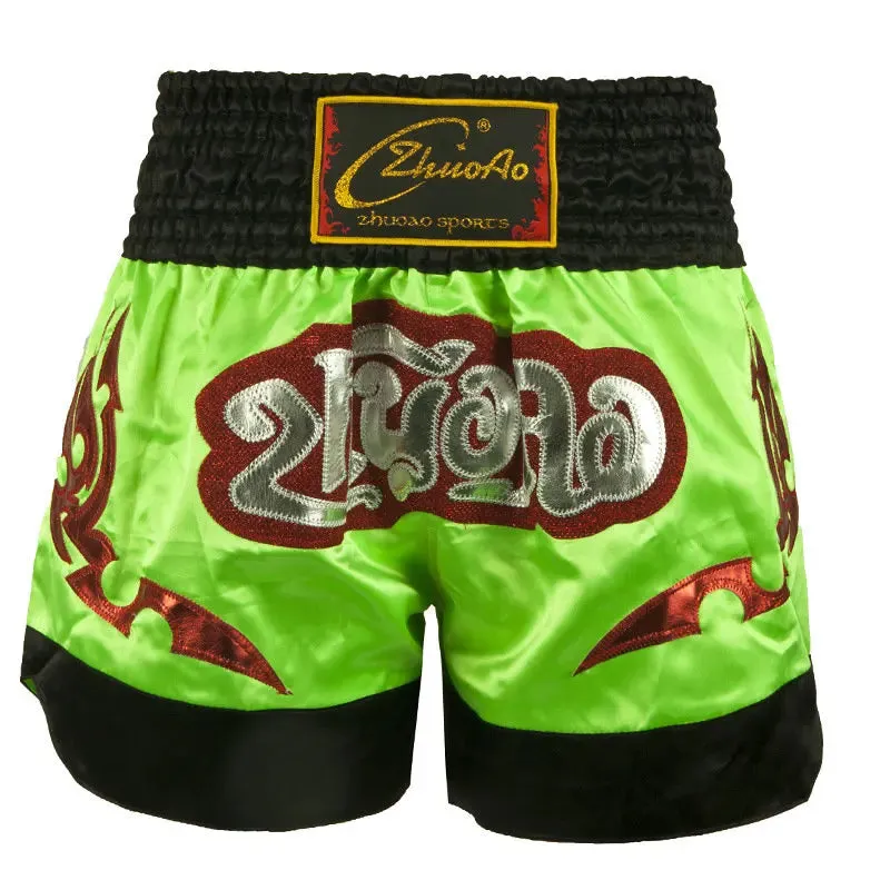 Thai Boxing Shorts Muay Thai Fightwear Men Women Boy Girl Kids Muaythai Grappling Kickboxing Match Training Uniform MMA Boxer Pants