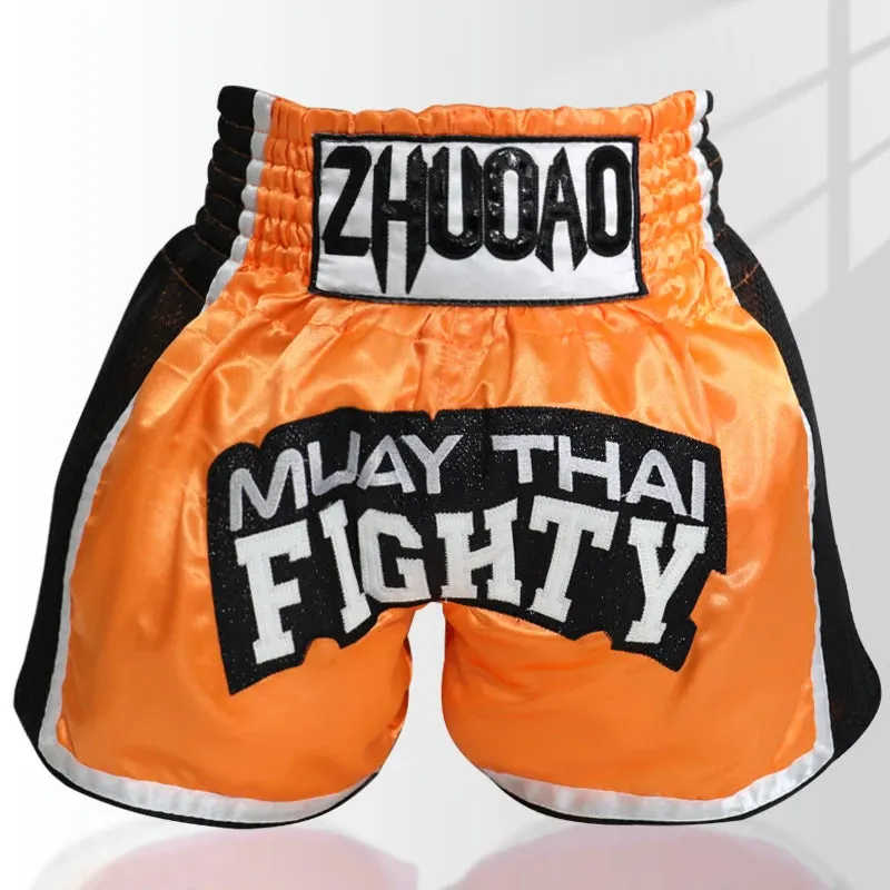 Thai Boxing Shorts Muay Thai Fightwear Men Women Boy Girl Kids Muaythai Grappling Kickboxing Match Training Uniform MMA Boxer Pants