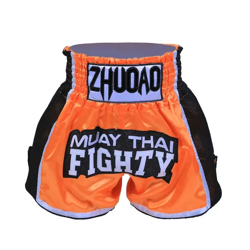 Thai Boxing Shorts Muay Thai Fightwear Men Women Boy Girl Kids Muaythai Grappling Kickboxing Match Training Uniform MMA Boxer Pants