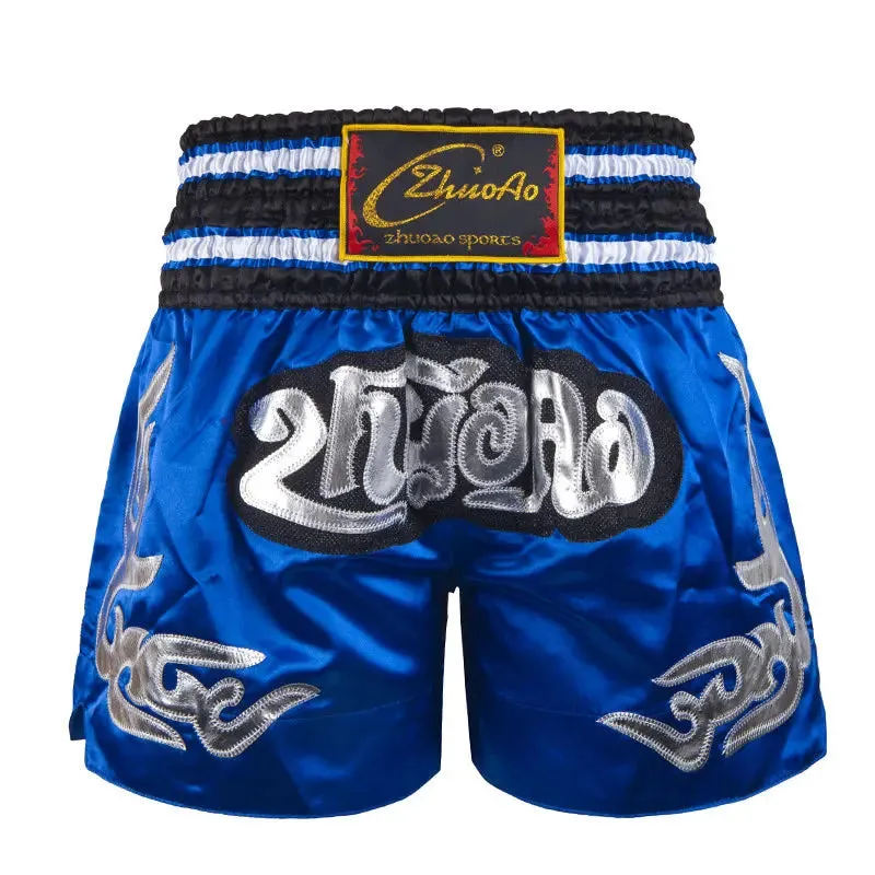 Thai Boxing Shorts Muay Thai Fightwear Men Women Boy Girl Kids Muaythai Grappling Kickboxing Match Training Uniform MMA Boxer Pants