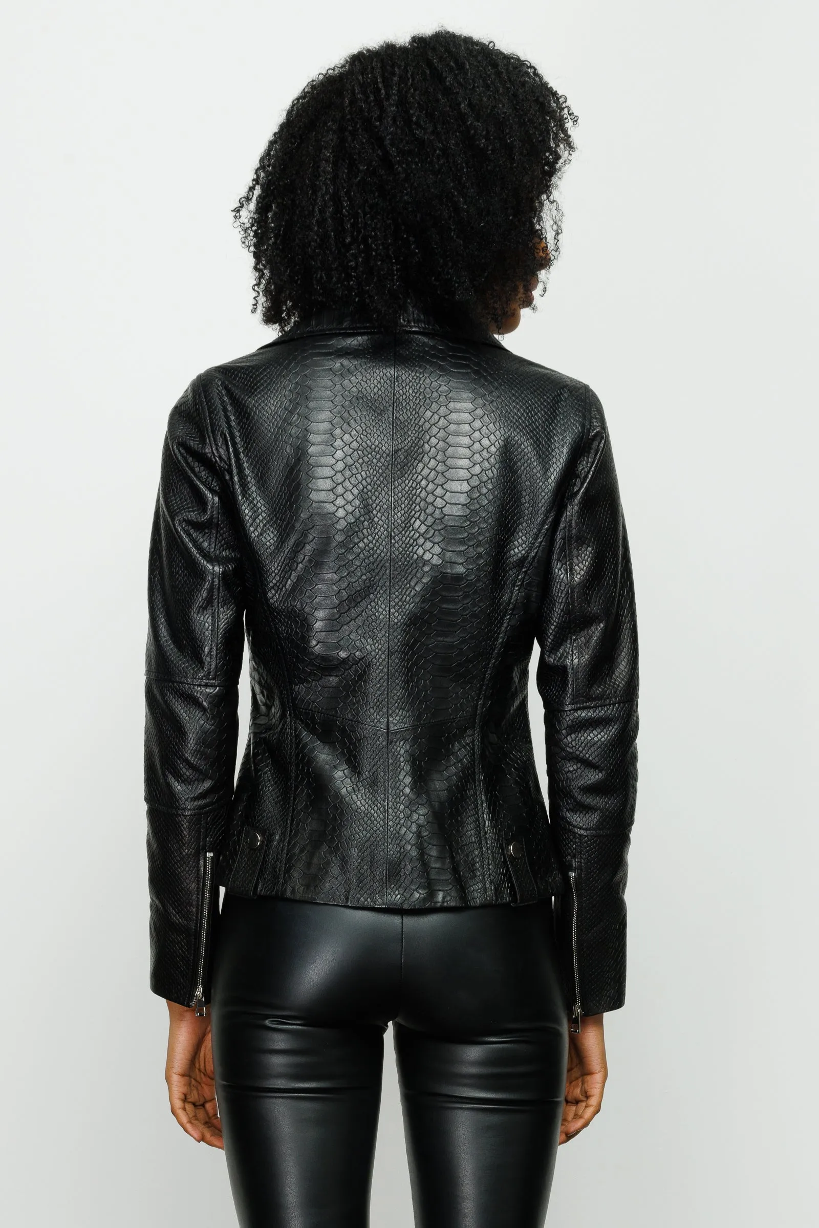 The Roster Black Leather Women Jacket