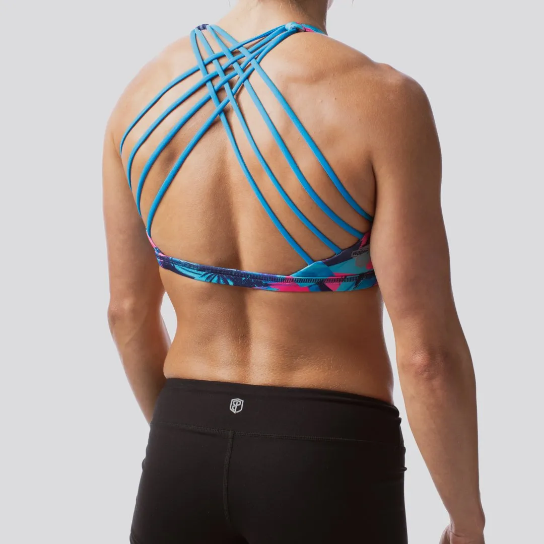 Vitality Sports Bra (Pink Palm)