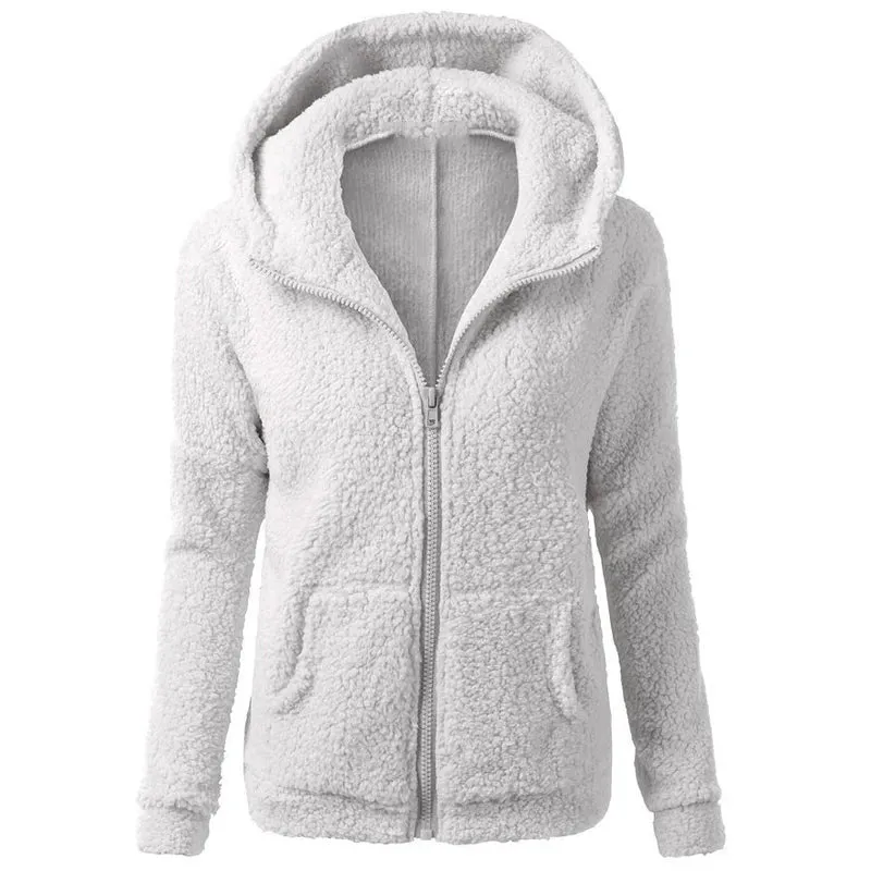 Warm Jacket for Women. Female Hoodies Sweater.