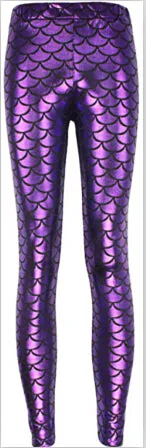 wholelsales Summer style women's Scale leggings 12 color S-XL size Simulation mermaid sexy pants Digital print colorful leggings