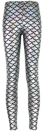 wholelsales Summer style women's Scale leggings 12 color S-XL size Simulation mermaid sexy pants Digital print colorful leggings