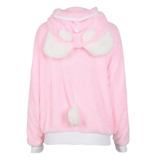 Winter Fluffy Panda Bear Hoodies