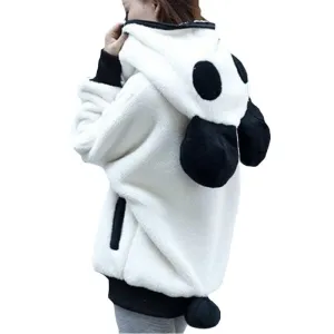 Winter Fluffy Panda Bear Hoodies