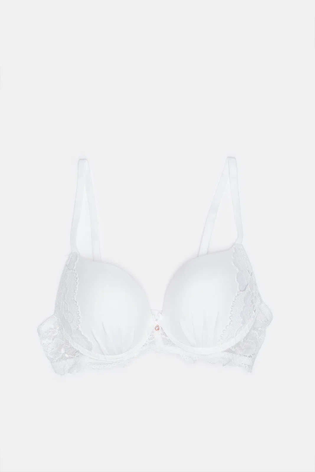 Women Beige And White Push-Up Bra Set (Pack Of 2)