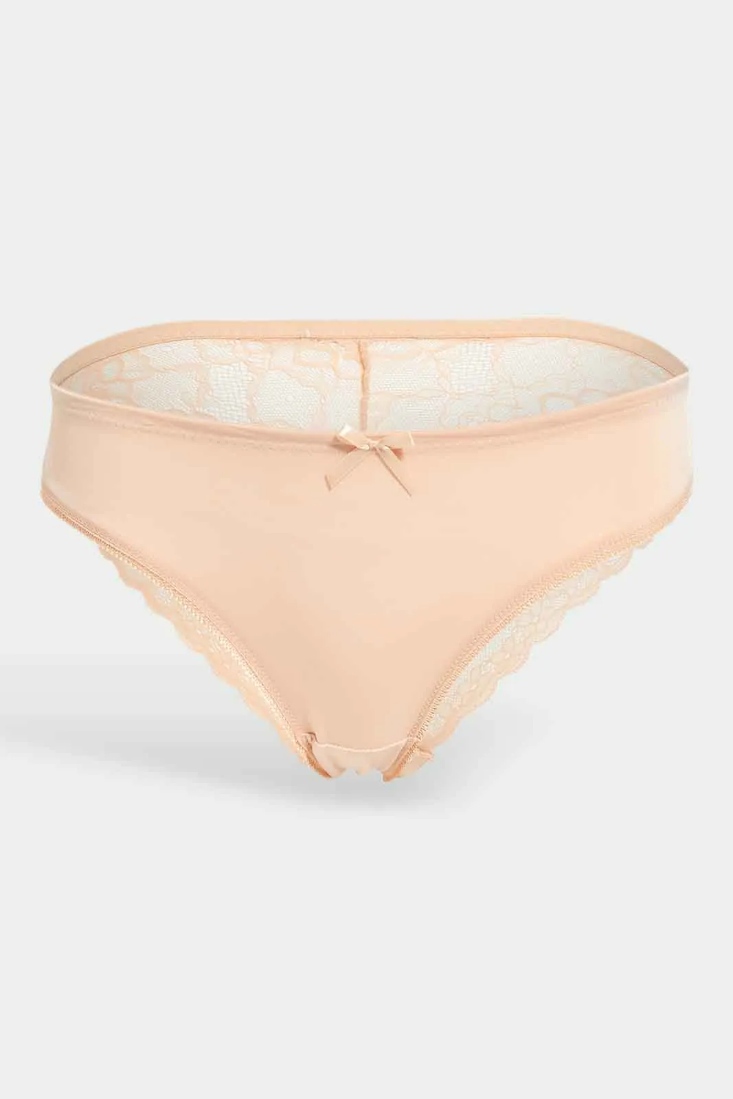 Women Beige Brazilian Brief Set (2 Piece)