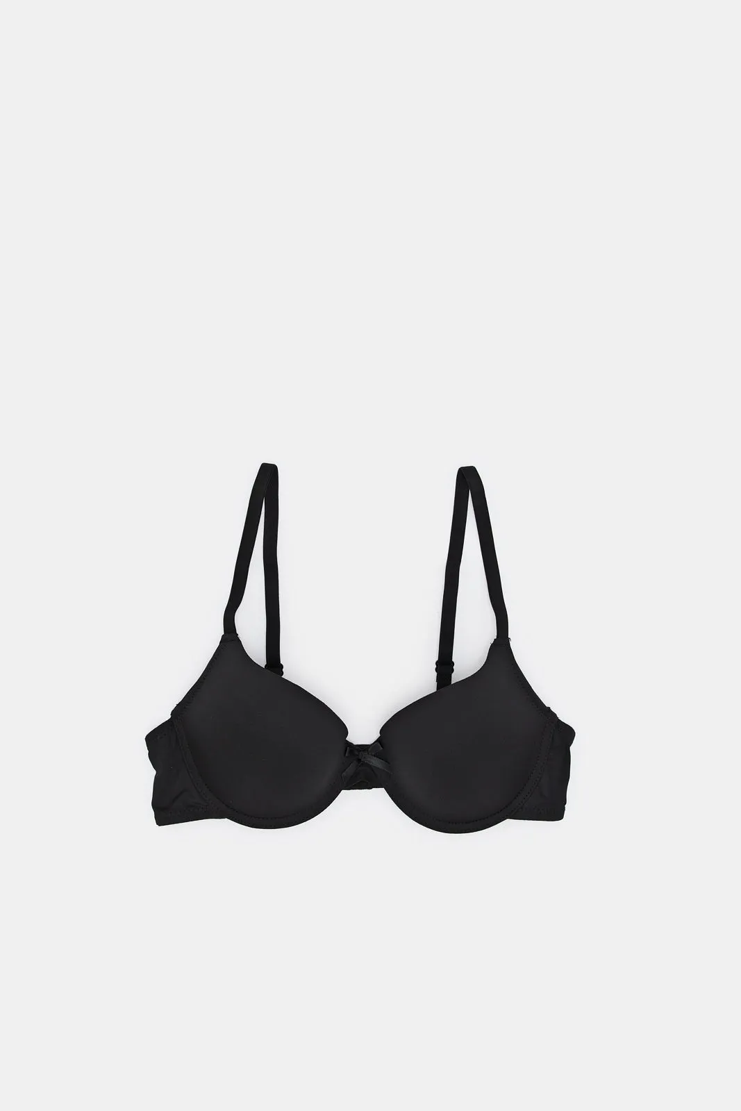 Women Black And White Basic T-Shirt Bra Set (Pack of 2)