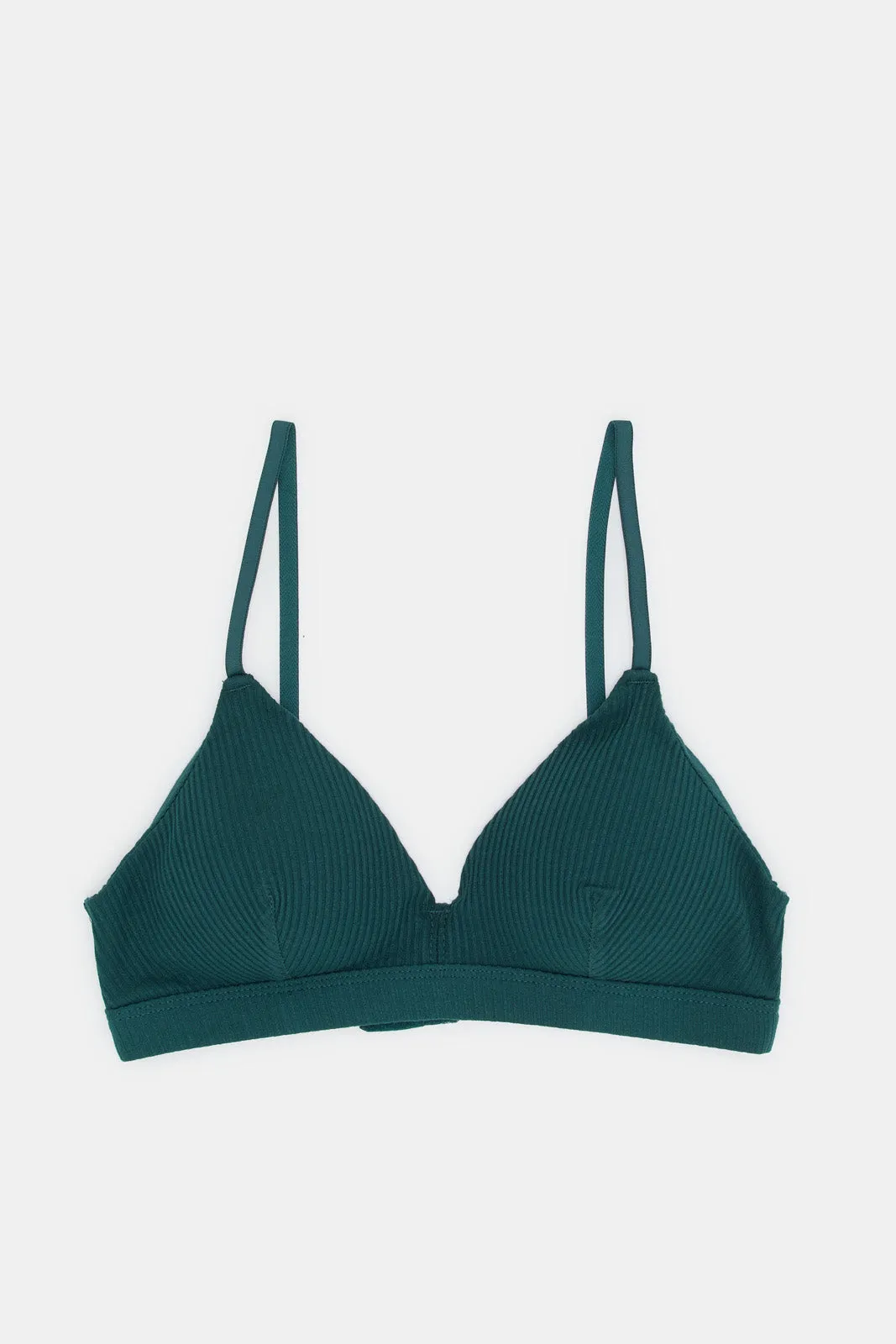 Women Green And Black Non-Wired Bra Set (Pack Of 2)