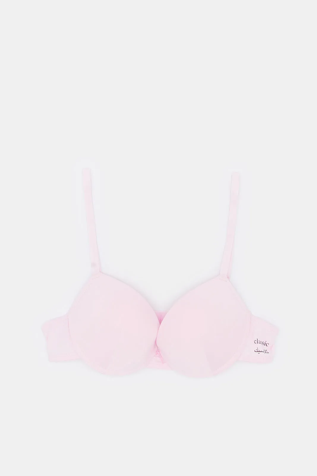 Women Pink And Black Push-Up Bra (Pack of 2)