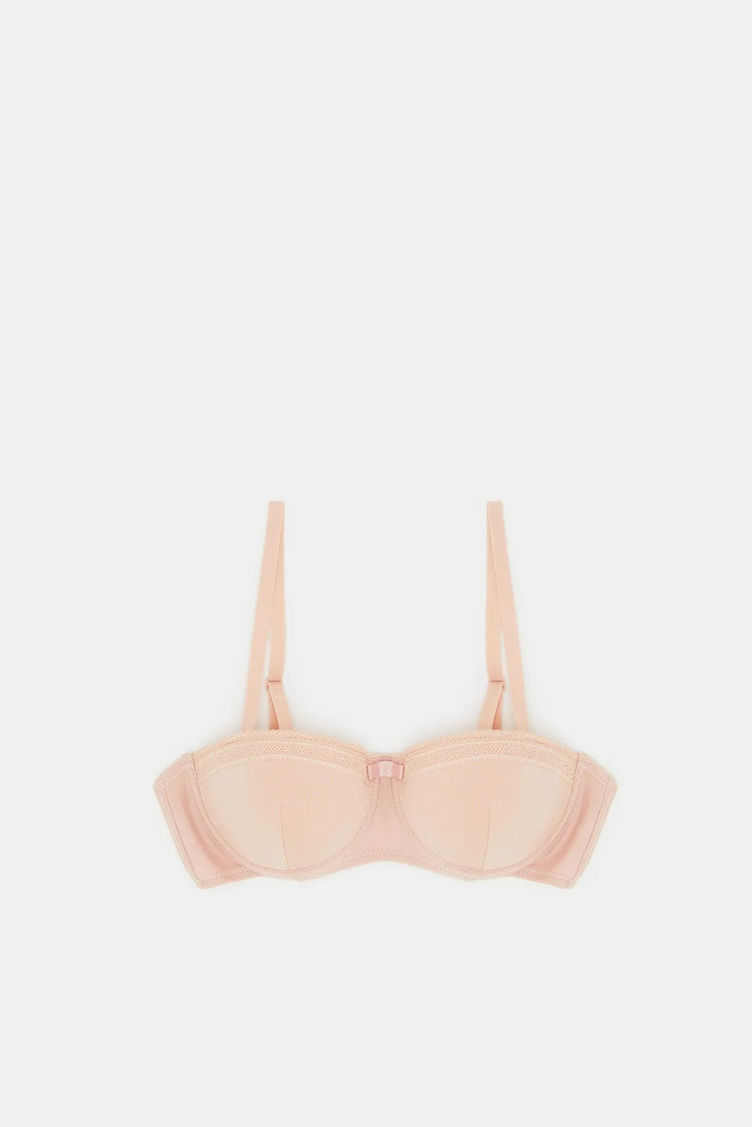 Women Pink And Ivory Balconette Bra Set (Pack of 2)