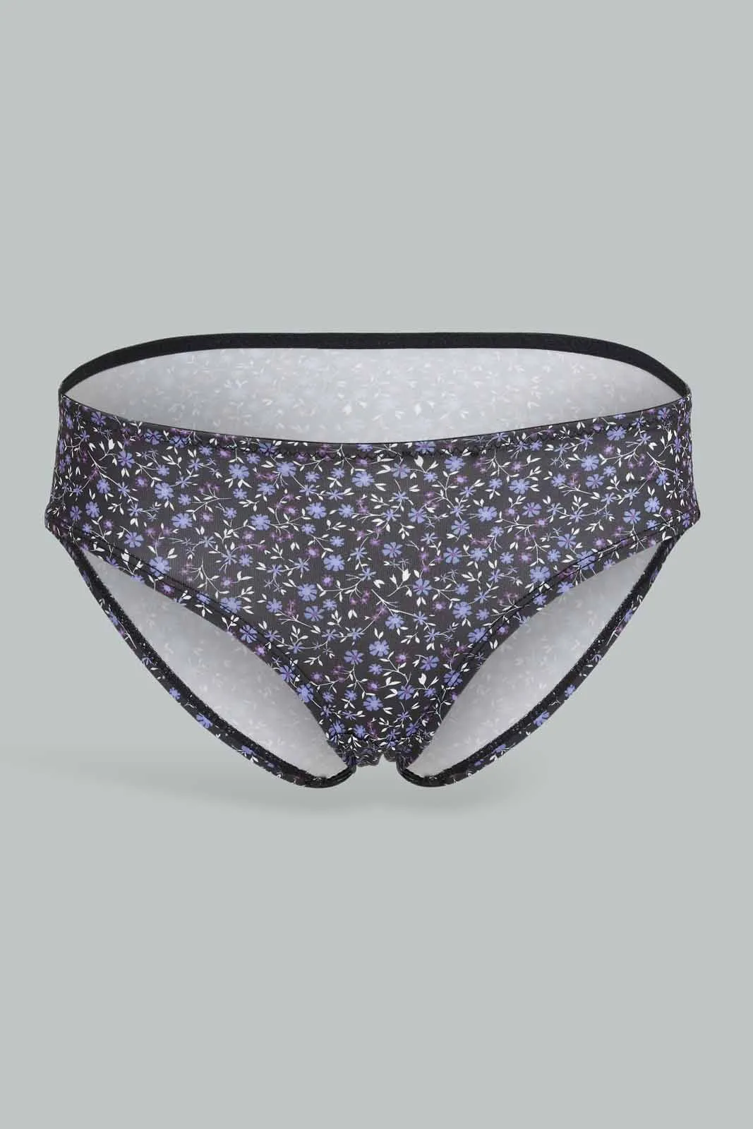 Women Purple Printed Bikini Brief