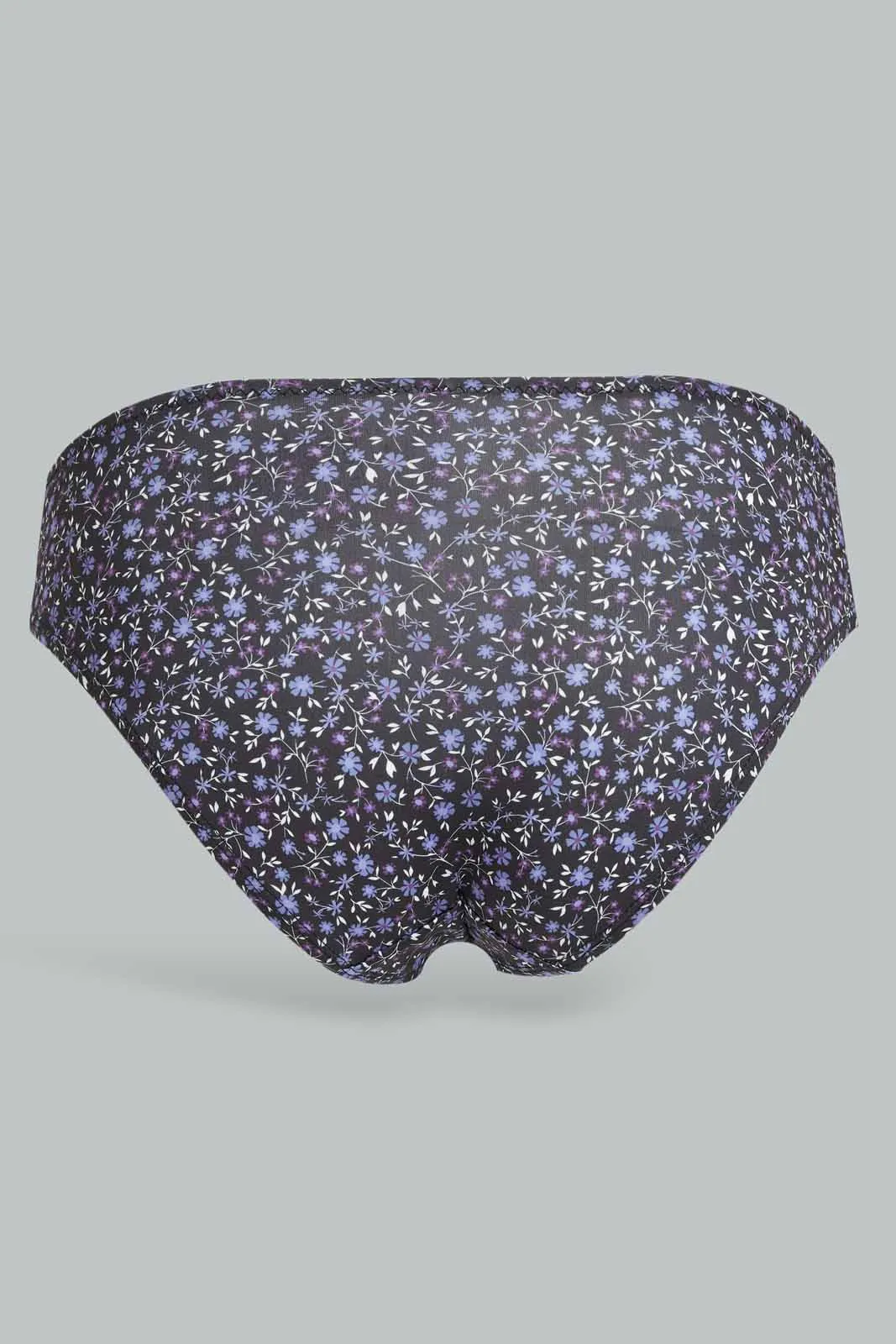 Women Purple Printed Bikini Brief