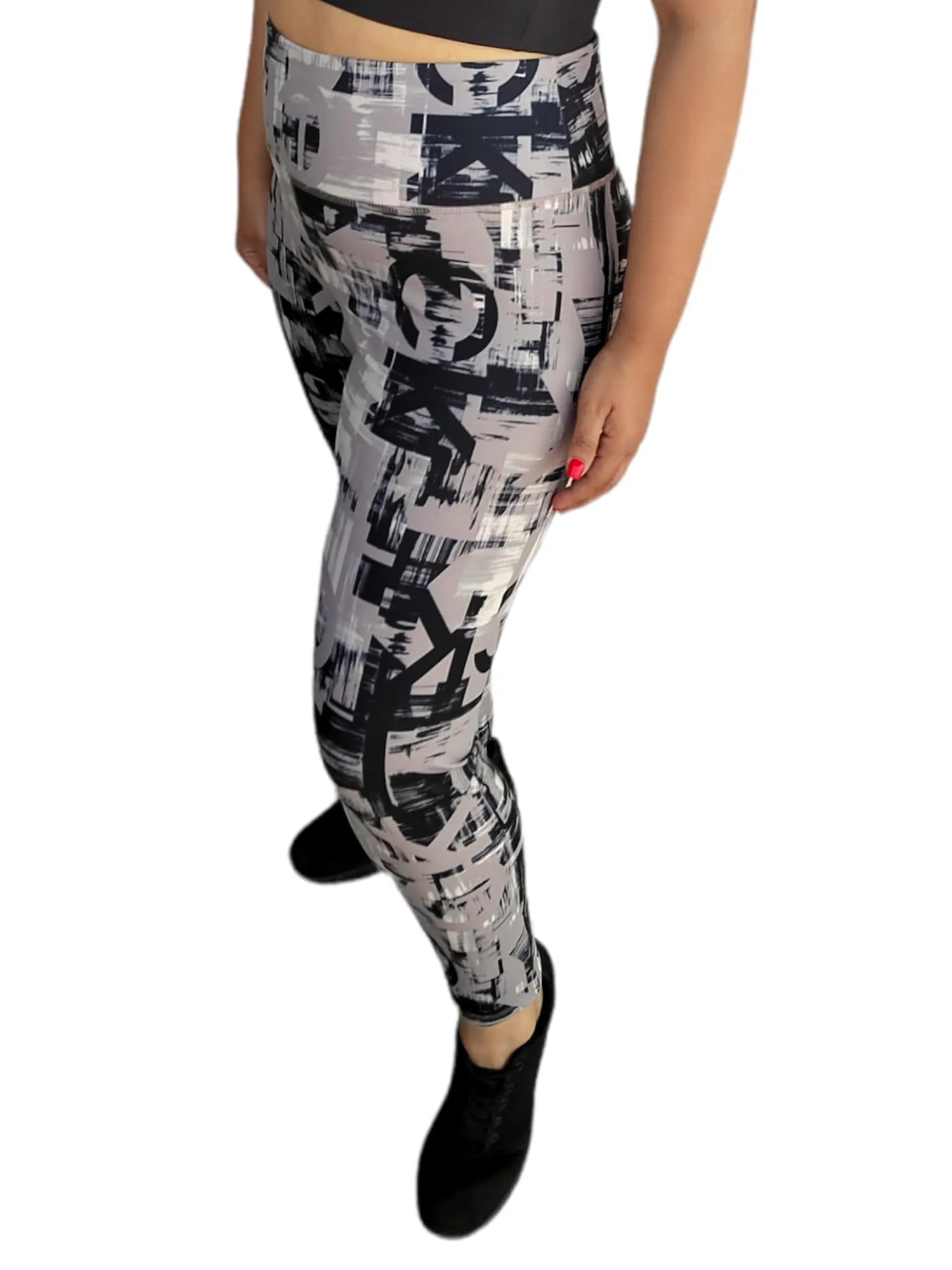 Women Sports Pants - CK Black Patterns