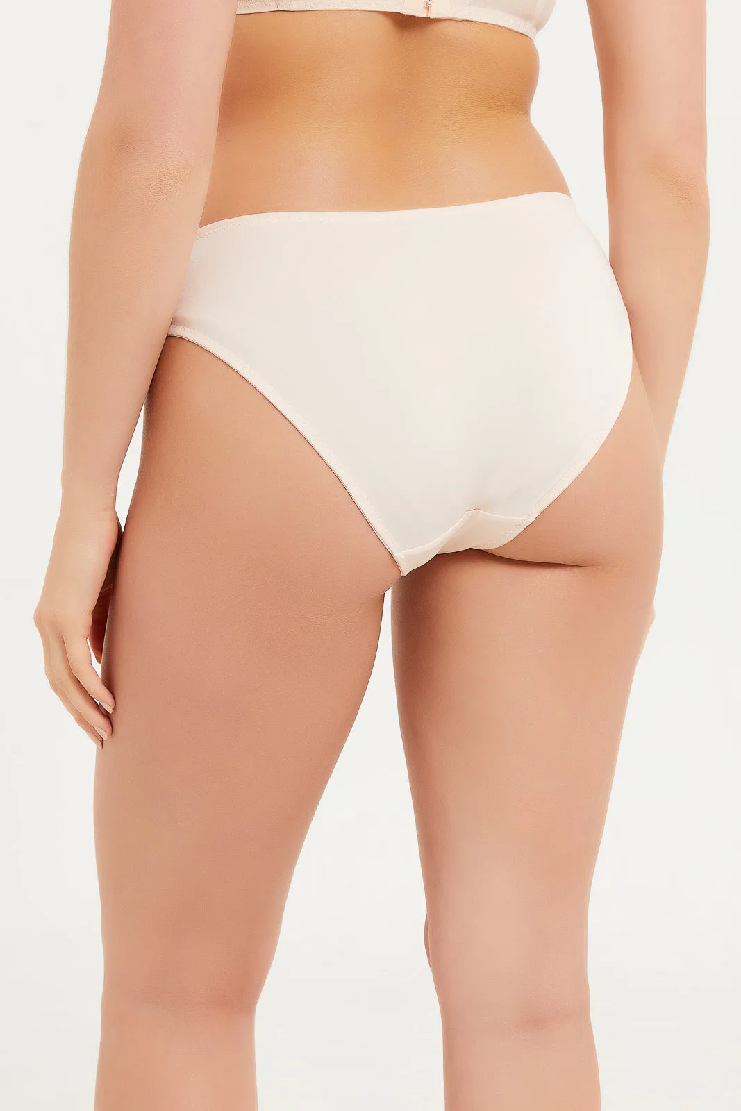 Women White And Tan Bikini Brief (Pack Of 2)